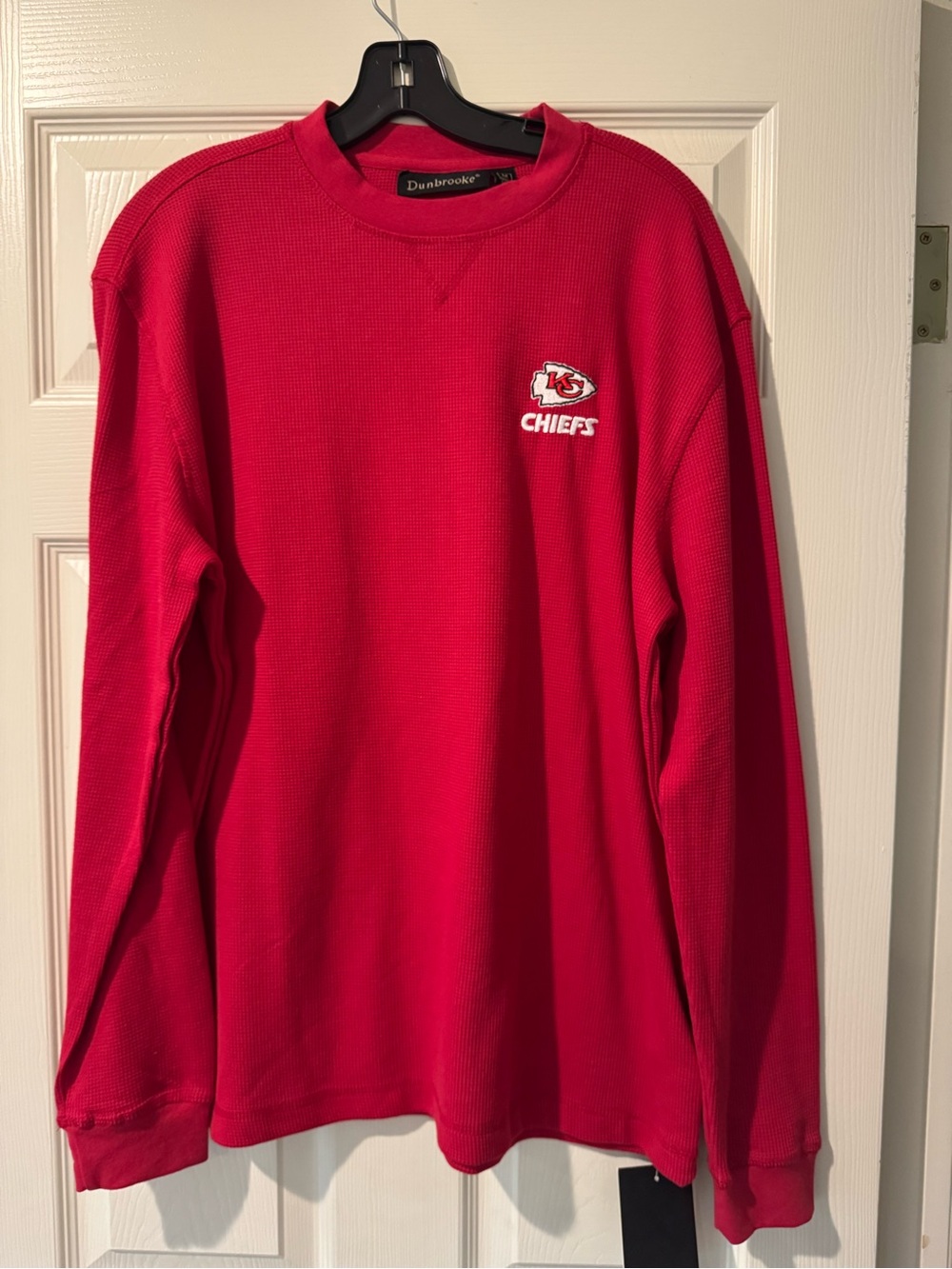 Dunbrooke Men’s Red Kansas City Chiefs Crewneck Waffle knit